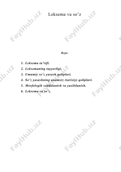leksema va so’z — DOC