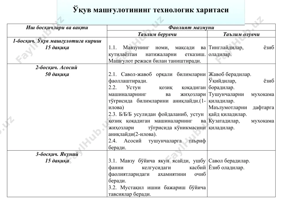 ang va o'rnatilgan qiyaliklari; yurish uskunasining koleyasi eni va koper (qurilma) ning umumiy massasi bino va inshootlarning ustun qoziqli poydevorlarini qurishda ikki xil ustun koziq ya'ni zavod sharoitida tayyorlangan qoqib kirgiziladigan temir-beton va metall ustun qoziqlar hamda to'g'ridan-to'g'ri ish bajariladigan joylarda tik va o'ta qiya quduqlarga qo'yib tayyorlanadigan temir-beton ustun qoziqlar qo'llanadi. suv havzalari, turli chukurlar, quduq va xandaklarning suvdan saqlaydigan himoya to'siqlarini qurishda metall va temir-beton shpuntlardan foydalanadi. tayyor ustunqoziq va shpuntlarni koqishda qoquvchi agregatlar, kopyorlar va kopyorli jixozlar qo'llanadi. ustunqoziq jihozi sifatida bug'-havo bilan ishlaydigan bolg'a, dizel-bolg'a trubkali dizel bolg'a va titratib botirgichlar qo'llanadi. bug'-xavo bilan ishlaydigan bolg'alar bug' yoki siqilgan xavo energiya manbai bo'lib xizmat qiladi. ular bir va ikki tomonlama xarakatlanuvchi, qo'lda va yarim avtomat yordamida boshqariluvchi bo'ladi. qo'l bilan boshqariladigan bolg'alarda, urishlar soni minutiga 15.. .20 martaga etadi, yarim avtomat bilan boshqaradiganda esa urishlar soni 1,5. ..1,6 marta or-tadi. ustunqoziq massasining bolg'a urish qismining massasiga …