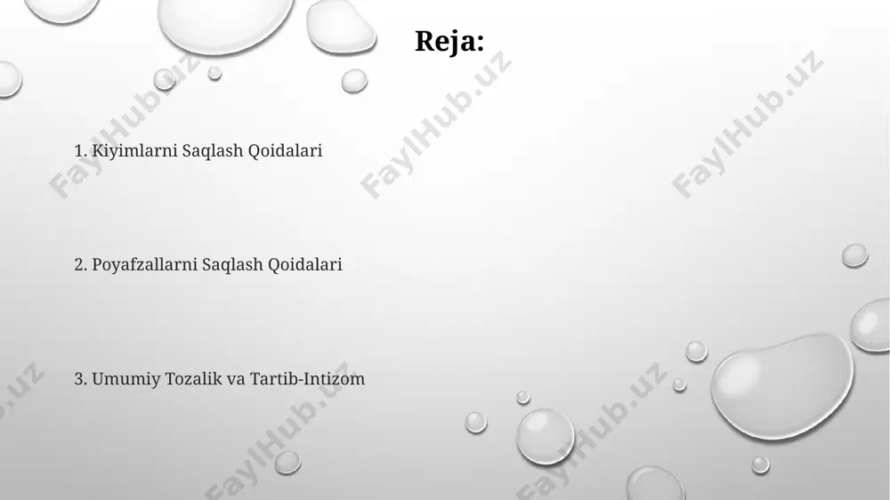 onangizdagi kiyim shkaflarining maxsus qoplariga joylashtiring va ularni 6 oyda bir marta havo olish uchun olib chiqing. zamsh poyafzallarini parvarishlash zamsh poyafzallarini saqlash uchun maxsus qog'oz yoki yog'och poyabzal kalıplarini ishlatish tavsiya etiladi. bu ularning shaklini saqlashga va 5 yildan ortiq muddat davomida sifatini yo'qotmasligiga yordam beradi. nam zamsh poyafzallarini to'g'ridan-to'g'ri quyosh nuri ostida yoki isitgichlar yaqinida quritish mumkin emas, aks holda ularning rangi o'zgaradi va 2-3 oy ichida eskirib qolishi mumkin. zamsh poyafzallarini 30°c dan yuqori haroratda saqlash tavsiya etilmaydi, chunki yuqori harorat materialning tuzilishini buzadi va toshkent kabi issiq shaharlarda bu muhim ahamiyatga ega. bayramona poyafzallarni saqlash bayramona poyafzallarni, masalan, toshkentdagi do'kondan sotib olingan 5 juft hashamatli etiklarni, maxsus changlatgichlardan foydalanib, quruq va salqin joyda, 15-20°s haroratda saqlang. farg'onada yashovchi odamlar bayramona tuflilarini, kamida 2 juftini, o'ziga xos, shamollatiladigan sumkalarda saqlashlari mumkin, bu esa ularni chang va namlikdan himoya qiladi. samarqanddagi uyda 3 juftdan ortiq bayramona poyafzallarni saqlash …