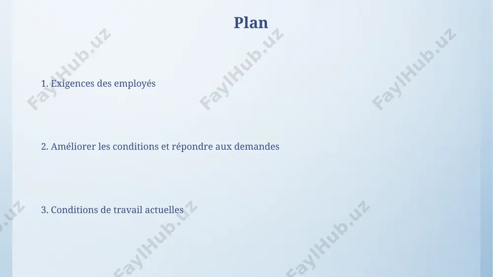 ssi des facteurs clés. les risques psychosociaux (rps) impliquent le harcèlement et la discrimination. la prévention de ces rps nécessite une évaluation rigoureuse via des questionnaires et des groupes de discussion avec au moins 15 employés. santé et sécurité au travail la cnesst (commission des normes, de l'équité, de la santé et de la sécurité du travail) offre plusieurs formations gratuites en santé et sécurité. près de 200 000 travailleurs en bénéficient annuellement. l'absentéisme dû aux accidents du travail et aux maladies professionnelles coûte chaque année aux entreprises québécoises environ 4 milliards de dollars, soulignant l'importance des programmes de prévention. conditions de travail et exigences : introduction les conditions de travail englobent divers aspects, comme l'environnement physique, l'ergonomie et les horaires. environ 75% des employés considèrent ces facteurs comme cruciaux pour leur bien-être professionnel. les exigences, quant à elles, définissent les compétences, qualifications et performances attendues des employés. près de …