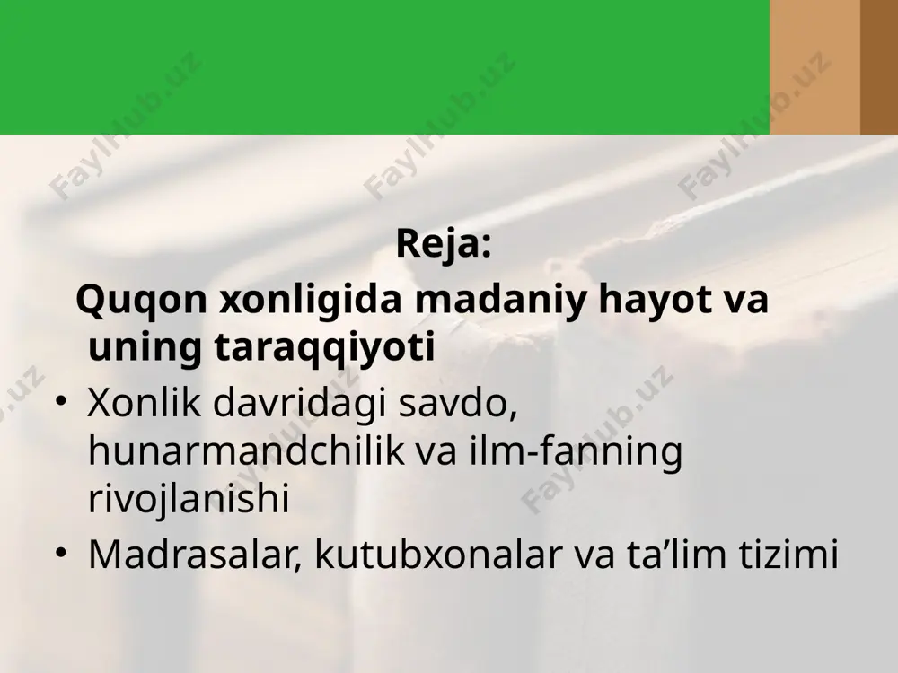 ng yana bir yirik namoyandasi gulxaniy (muhammad sharif) bo'lgan. u 1770-yilda hozirgi tojikistonning tavildara tumanida tug'ilgan. gulxaniy boshlang'ich ta'limni qishlog'ida olgan. muhtojlik oqibatida namanganga kelib mardikorlik qilgan. keyinchalik qo'qonda istiqomat qiladi. uvaysiy uvaysiy oilasi o'z davrining ilg'or va ma'rifatli oilalaridan edi. otasi ham o'zbek, ham tojik tilida qalam tebratgan. oiladagi muhit uvaysiyda ijod qobiliyatini yuzaga chiqardi. uvaysiy navoiy, lutfiy, bobur, fuzuliy, hofiz va jomiy ijodlarini qunt bilan o'rgandi. uvaysiy amir umarxon marg'ilon hokimi bo'lib turgan yillarda (1806-1807) uvaysiy el orasida tanilgan shoira edi. undagi shoiralik iste'dodi umarxonning xotini nodirani o'ziga rom etgan. umarxon qo'qon taxtiga o'tirgach, uvaysiy qo'qonga taklif etilgan. uvaysiyning adabiy merosida 269 g'azal, 29 muxammas, 3 doston va boshqalar bor. asarlarida insonni e'zozlash, do'stlik, vafo, sadoqat g'oyalari, el-yurt dardi, xalq hasrati kuylanadi. uvaysiy ijodining yuksak badiiyligini uning anor haqidagi quyidagi she'ri misolida yaqqol ko'rish mumkin: bu na gumbazdir, eshigi, tuynigidan yo 'q nishon, necha gulgun pok qizlar manzil …