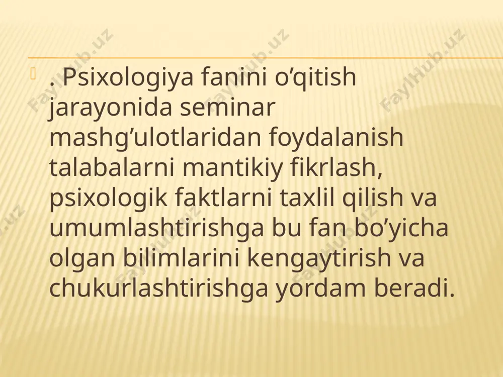 psixologiya kursidan seminar va amaliy mashgulotlar takil etish metodikasi - Page 4