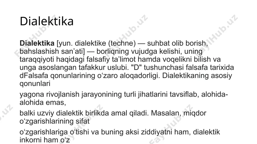 n falsafasi, balki u ilgari surgan fikrlarning har bir kichik hujayrasi ham uch qismga bo‘linadi («mantiq fani», «naturfalsafa», «ruh falsafasi»). masalan, mantiqni gegel ilohiy aqlga mos keladigan sof aql sohasi sifatida ta’riflaydi. u uch qismdan iborat: - borliq; - mohiyat; - tushuncha. mushtaraklik sanʼatda „mushohada“ qilinadi, dinda esa „tasavvur“ etiladi, faqat mutlaq ilm — falsafada u bilinadi, yaʼni ayni shu yerda pirovard maqsadga — inson cheklangan mohiyatining cheksizlikka daxldor boʻlishligiga erishiladi. ilohiy aql bilan ana shu mushtaraklik georg falsafasining sir-sinoati, asl maʼnosini tashkil etadi. georg ning falsafiy taʼlimoti davlat va tarixii tushunish sohalariga katta taʼsir kursatdi. u umumiy jahon tarixiga „olamiy ruh“ ning oʻzini oʻzi anglash jarayoni va shu bilan birga „ozodlikni anglashdagi taraqqiyot“ sifatida qaraydi. gegel o‘z ta’limotini butun g‘arb falsafasi rivojining yakuni, deb bo‘lsada, aslida, uni yangi davr yevropa falsafasi hisoblagan taraqqiyotining so‘nggi, yuqori bosqichi deyish mumkin.gegel ta’limoti tizimining turli sohalarida sharq, jumladan o‘rta osiyo xalqlari tarixi, falsafasi, …