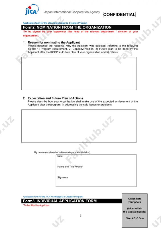 on ( ) yes ( )no expiry date of passport date month year usa visa possession* ( ) yes ( )no *applicants from latin american and the caribbean countries only. 6) contact information private address: tel*: mobile*: fax*: e-mail: office address: tel*: mobile*: fax*: e-mail: emergency contact name: relationship to you: address: tel*: mobile*: fax*: e-mail: *please fill it out from country code for telephone, mobile, and fax number. 7) present position organization year that entered the organization department / division title no. of years of service in the present position years from (month/year) type of organization ( ) national government ( ) local government ( ) public enterprise ( ) private (profit) ( ) ngo/private (non-profit) ( ) university ( ) other ： number of employees home page address 【questionnaire on relationship with the military】 *if your organization and/or your status is related to the military, please mark with …