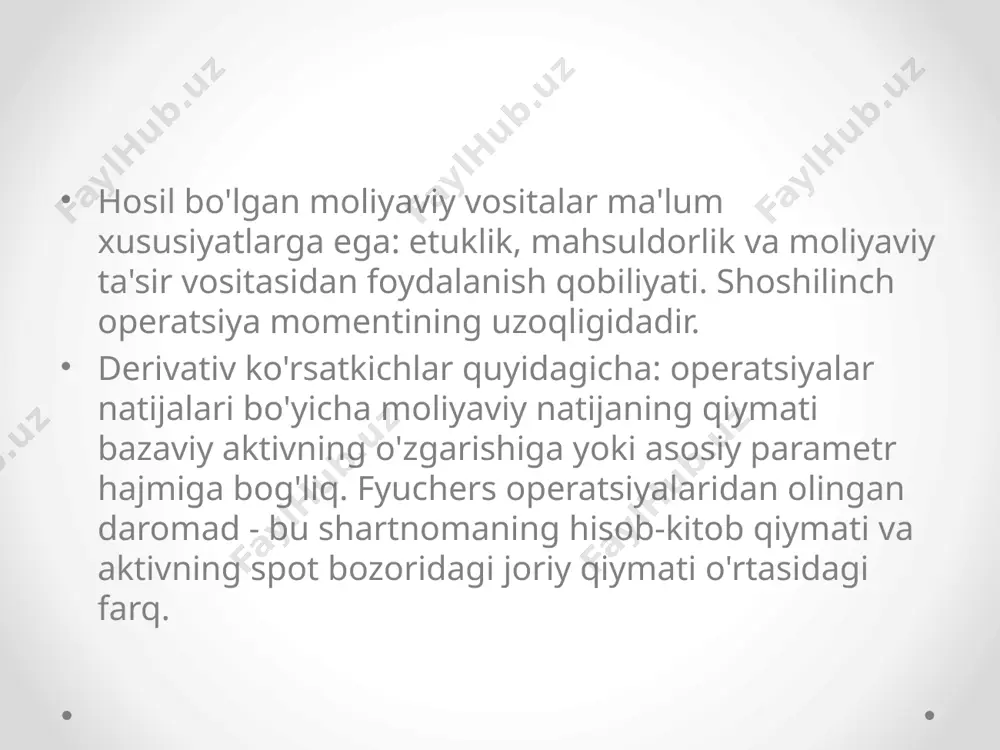 arni keltirib chiqaradi. xedjlash - bu kelajakda narxlarni tuzatish qobiliyati. fyuchersni mukofot yoki chegirma bilan sotish mumkin, bu siz pozitsiyalarni xedjlashingiz va foydadan minusura harajatlari miqdorida foyda olishingizni anglatadi. bu holda moliyaviy natija asosiy aktivlar qiymatining o'sishiga yoki pasayishiga teng bo'ladi. variantlar bilan, to'siq miqdori tanlangan narx bo'yicha mukofotga bog'liq. variantlar arzonroq va juda ko'p xavf tug'dirmaydi. ammo bozorning kelajakdagi holatiga ishonchingiz komil bo'lsa, fyuchersdan foydalanganda yaxshiroqdir. forvardlar va svoplar asosiy xatarlarni oldini olishning eng yaxshi usuli hisoblanadi. ular shartnomani imzolash holatlariga moslashuvchan bo'lib, operatsiyaga kerakli shartlarni kiritishga imkon beradi. bunday hosila moliyaviy vositalarining qiyinligi, lotinlarning likvidligi past bo'lgan kontragentlarni topishdir. forvard shartnomalari bilan xedjlash paytida birjadan tashqari birjadan tashqari operatsiyalar turli aktivlarni sotib olish va sotish uchun amalga oshiriladi. bunday holda, ikkala tomon yoki ulardan biri tomonidan indeks farqini etkazib berish mumkin. svoplar valyuta, foiz stavkasi, tovarlarni xedjirovka qilish uchun ishlatiladi. tovar svoplari mos ravishda xaridor va sotuvchi uchun …