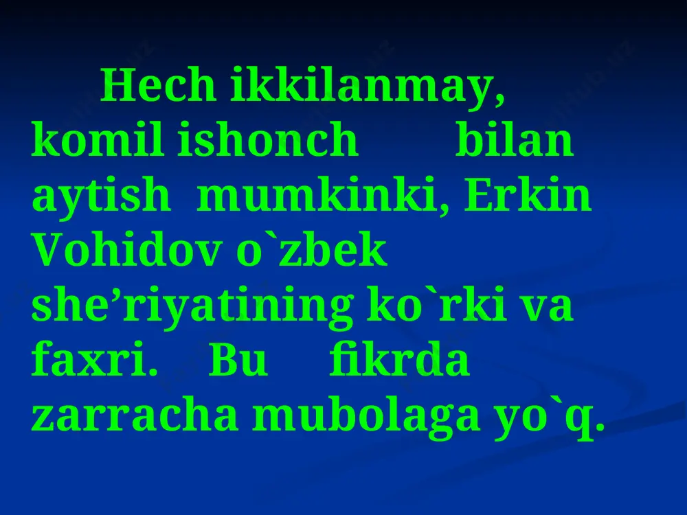erkin vohidovning hayoti va ijodi. she’riyati dars ishlanma - Page 4
