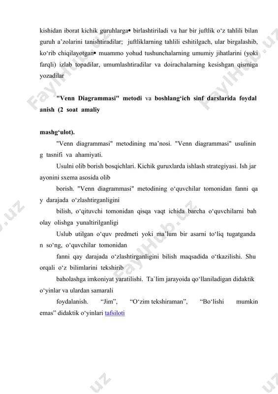 tekshirib baholashga imkoniyat yaratilishi. ta`lim jarayoida qo‘llaniladigan didaktik o‘yinlar va ulardan samarali foydalanish. “jim”, “o‘zim tekshiraman”, “bo‘lishi mumkin emas” didaktik o‘yinlari tafsiloti