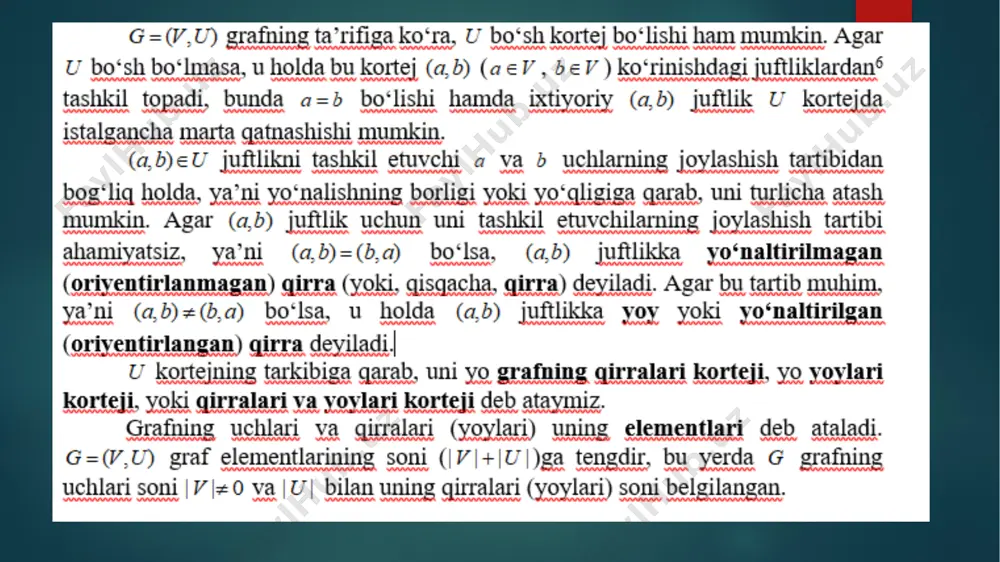 1-ma’ruza. graflar nazariyasi elementlari va o‘tkazish algoritmlari - Page 4
