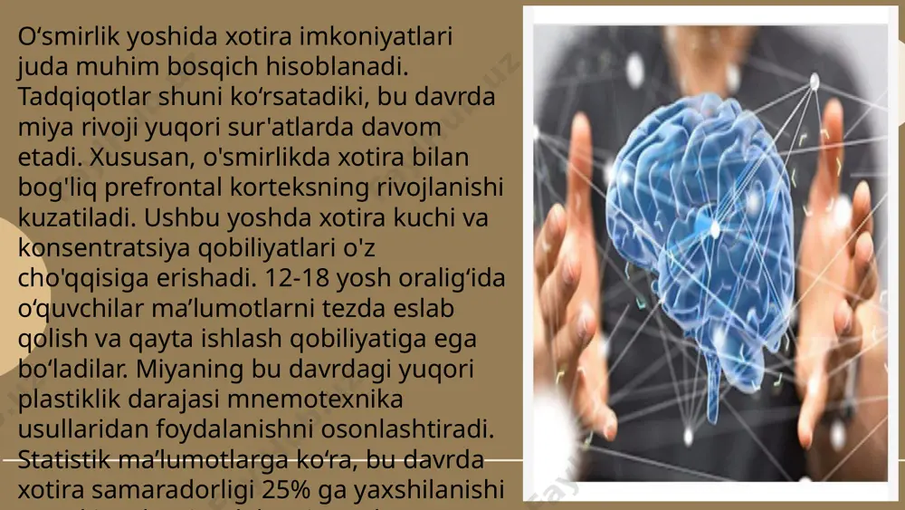 o’smirlik yoshida bilish jarayonlarining rivojlanishi - Page 5