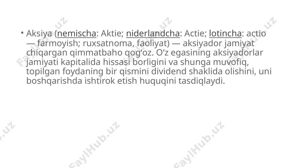 katori ushbu ko’rsatkich p/e ning sof foydaning o'sish sur’atiga nisbatini ko'rsatadi. u qanchalik past bo'lsa, aksiyalarning qadrsizlanishi ehtimoli shunchalik yuqori bo'ladi. uning vazifasi – aksiyani baholashda emitent nafaqat o’tgan moliyaviy natijalar bo’yicha, balki kelajakdagi korxona daromadining o’sish istiqbollarini ham hisobga olishga to’g’ri keladi. peg koeffitsienti investorlarga uchta ko'rsatkichning o'zaro bog'liqligini ko'rsatadi: joriy aktsiyalar narxi. bir aksiya uchun daromad. kelajakda daromadning o'sishi. peg ni aniqlash formulasi peg = (p/e) / eps growth p – korxonaning kapitallashuvi, ya’ni korxonaning umumiy bozor qiymati (bir dona aksiya narxini muomaladagi barcha aksiyalar soniga ko’paytirish orqali aniqlanadi). e – bu hisobot yilidagi korxonaning sof foydasi. eps (earnings per share) growth – korxona aksiyalari bo’yicha daromadning prognozli o’sish ko’rsatkichi (foizda ifodalanadi). qoida tariqasida, uning qiymatini aniqlash uchun so'nggi 3-5 yildagi o'rtacha foyda o'sish sur'ati qo'llaniladi. agar peg 1 dan kam bo'lsa investorlar aksiyani o'rtacha narxda sotib olishdan foyda olishlari mumkin. aksincha, agar peg 1 dan katta bo'lsa, …