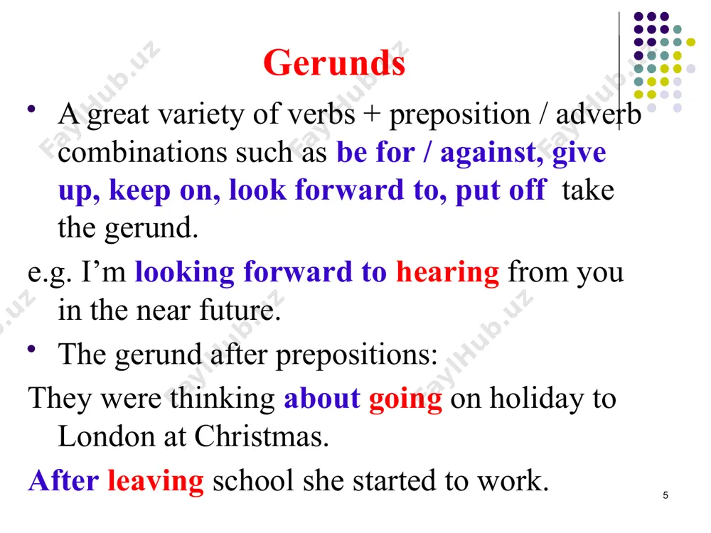gerund and infinitive - Page 5