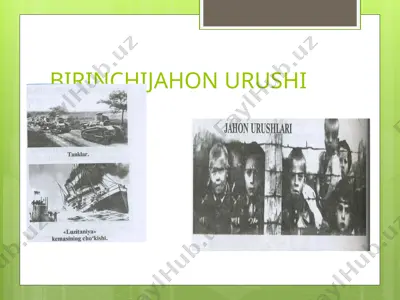 birinchi jahon urushi — PPTX