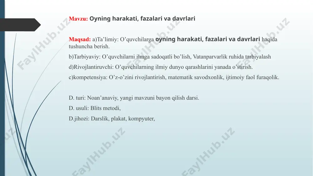 oyning harakati, fazalari va davrlari - Page 2
