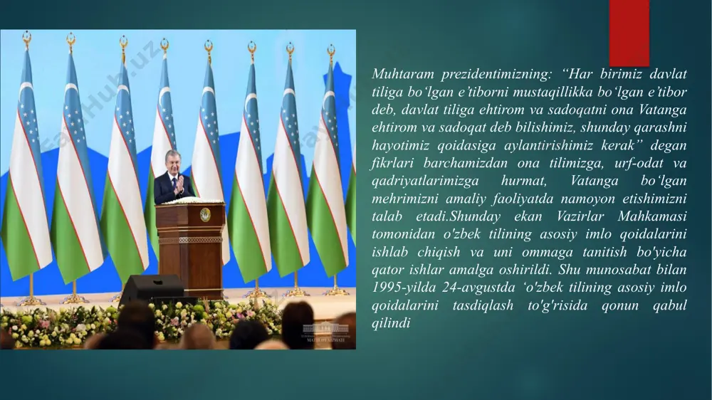 kir, duk-duk, taq-tuq, qop-qop, ming-ming (ming-minglab), bitta-bitta (bitta-bittalab), baland-baland, chopa-chopa, ishlayishlay, yaqin-yaqinlargacha, hamma-hammasi, uy-uyiga, ich-ichidan kabi. eslatma: juft so‘zdan qo‘shimcha yordamida yasalgan so‘zlar ham chiziqcha bilan yoziladi: baxt-saodatli, xayr-xo‘shlashmoq kabi; juft so‘z qismlari orasida -u (-yu) bog‘lovchisi kelsa, undan oldin chiziqcha qo‘yiladi va juft so‘z qismlari ajratib yoziladi: do‘st-u dushman (do‘st-dushman), kecha-yu kunduz (kecha-kunduz) kabi; yetakchi va ko‘makchi fe’l bir xil shaklda bo‘lsa, chiziqcha bilan yoziladi: yozdi-oldi, borasan-qo‘yasan, uxlabman-qolibman kabi. belgini kuchaytiruvchi qip-qizil, yam-yashil, dum-dumaloq, kuppa-kunduzi, to‘ppa-to‘g‘ri, bab-baravar kabi so‘z shakllari chiziqcha bilan yoziladi . so‘zning -ma, ba- yordamida birlashgan qismlari chiziqcha bilan yoziladi: ko‘chama-ko‘cha, uyma-uy, rang-barang, dam-badam kabi. lekin mustaqil ishlatilmaydigan qism qatnashsa, bunday so‘zlar qo‘shib yoziladi. ro‘baro‘, darbadar kabi. rus tilidan aynan yoki so‘zma-so‘z tarjima qilish yo‘li bilan olingan so‘zlar asliga muvofiq chiziqcha bilan yoziladi: unter-ofitser, kilovatt-soat kabi. -chi, -a (ya), -ku, -u (-yu), -da, -e, -ey (-yey) yuklamalari chiziqcha bilan yoziladi: sen-chi, boraylik-chi, sen-a, kutaman-a, bola-ya, mingta-ya, …