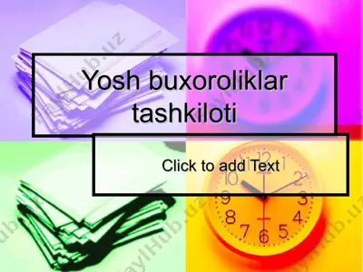 yosh buxoroliklar tashkiloti — PPT