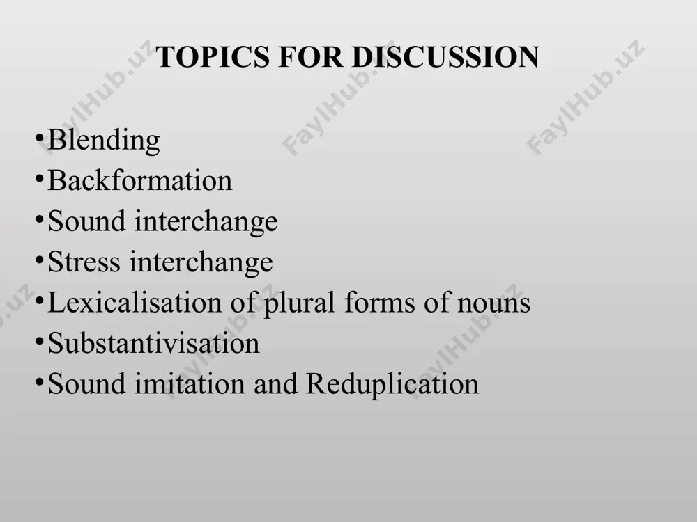 lisation of plural forms of nouns in english there are some words which were formed by the lexicalisation of the plural forms of the nouns: colour – colours (national flag) arm – arms қурол-яроғ substantivisation some scholars (jespersen, kruisinga) refer substantivisation to conversion. but most scholars disagree with them because in cases of substantivisation of adjectives we have quite different changes in the language. substantivisation is the result of ellipsis (syntactical shortening), when a word combination with a semantically strong attribute loses its semantically weak noun component (man, person. etc). a grown-up person is shortened to – grown-up. in cases of perfect substantivisation the attribute takes the paradigm of countable noun: a criminal, criminals, criminal`s hand a fugitive, fugitives, a fugitive`s children, a fugitives` children. such words are used in a sentence in the same function as nouns: i am fond of musicals (musical comedies) reduplication is the repetition of …