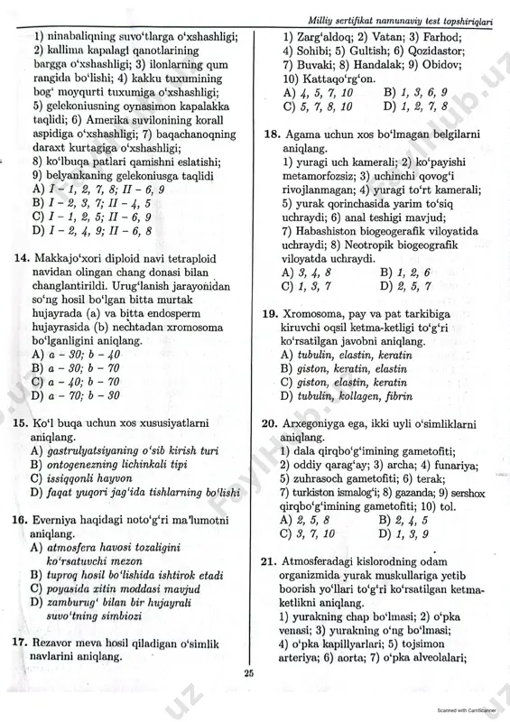 milliy sertifat namunaviy test topshiriglari - Page 3