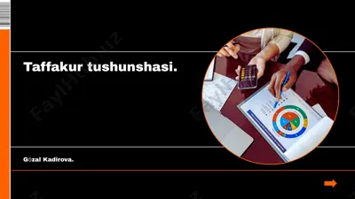taffakur tushunshasi — PPTX