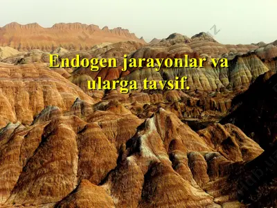 endogen jarayonlar va ularga tavsif — PPT