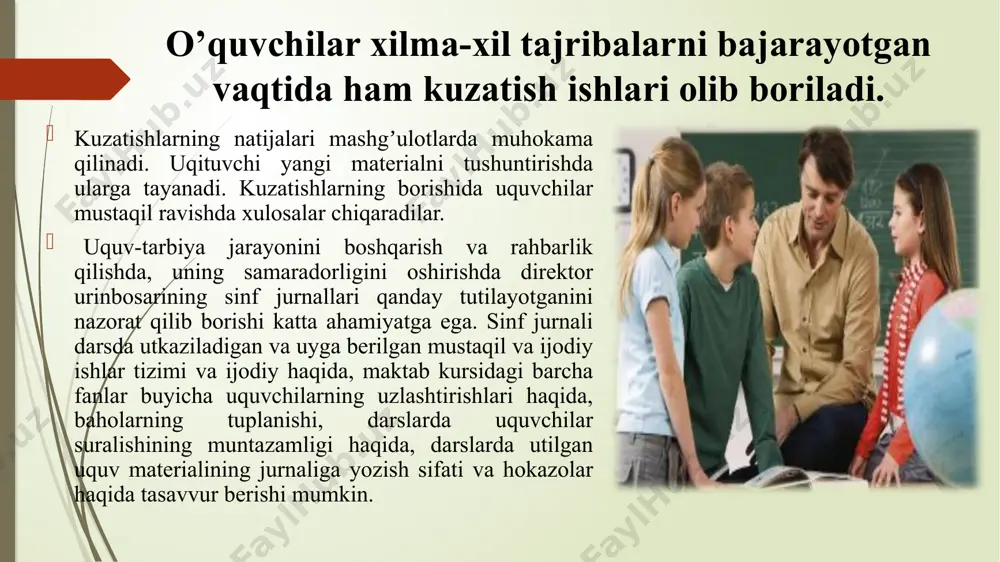 o’quvchilarni pedagogik kuzatish metodi - Page 5