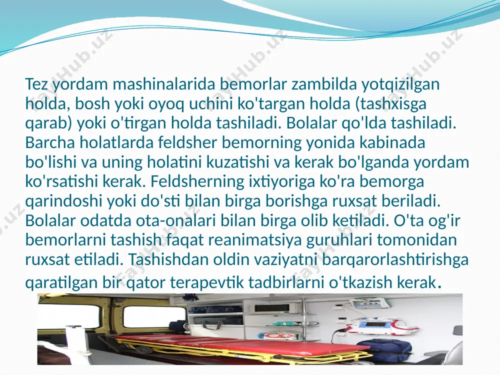 bemorlarni tashish (bemorlarni transpartirovka) - Page 4