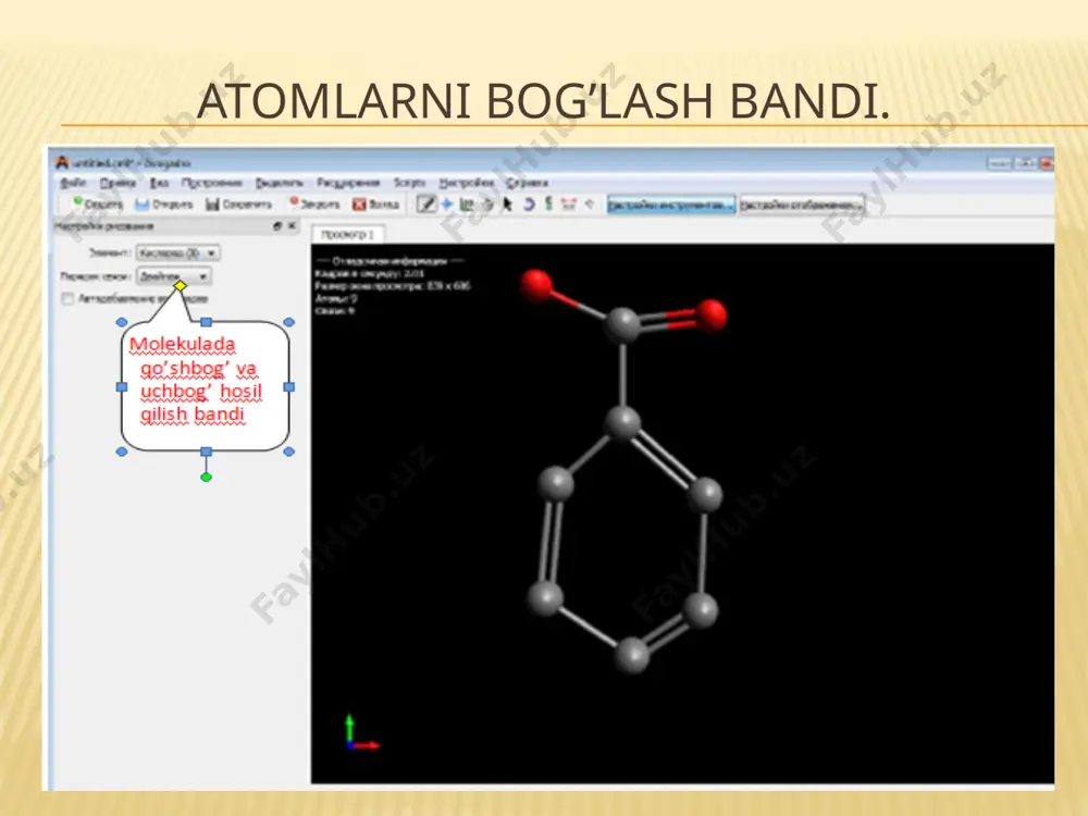 avogadro kimyoviy dasturida moddaning matematik modelini tuzish - Page 5