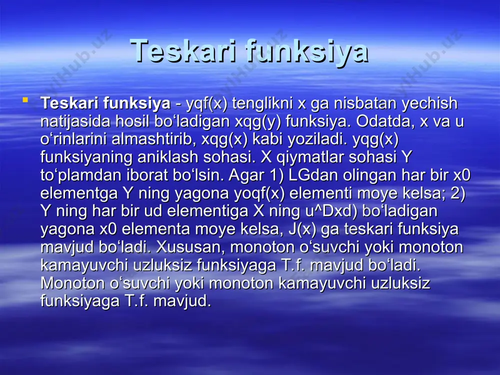 funksiya tushunchasi - Page 2