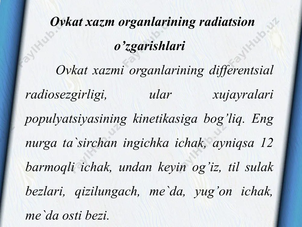 turli organ va to’qimalar radiosezgirligi - Page 4