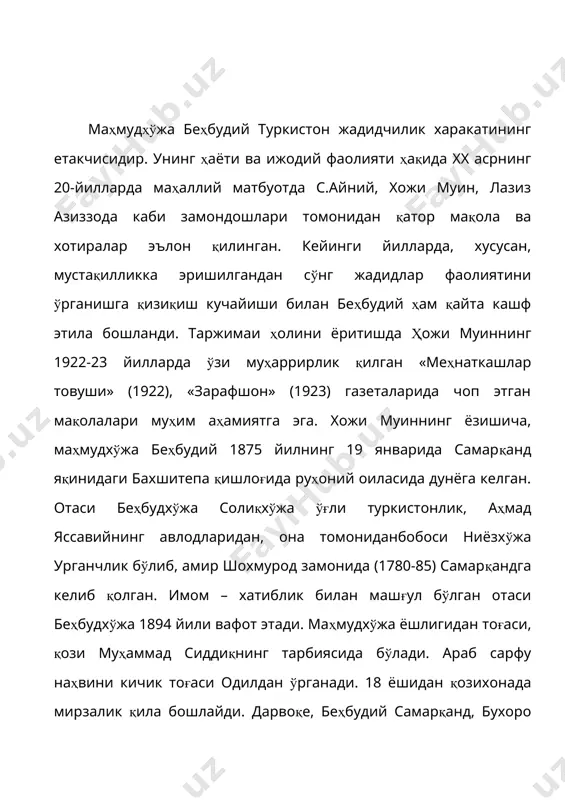 либ эди»-деб ёзади ўзи. «ойна» ж. 1914 й. 31 сонида. олимнинг дунё кезиши, кузатиши изсиз кетмайди. сафар янги мактаб ҳақидаги қарашларини мустаҳкамлайди. унинг ташаббуси билан 1903 йилда самарқанд яқинидаги ҳалвойи (с.сиддиқий), ражабалик (а.шакурий) қишлоқларида янги мактаблар ташкил топади. адиб ушбу усули савтия мактаблари учун дарсликлар тузишга киришади. унинг кетма-кет 1904 йили «рисолаи асбоби савод», 1905 йили «рисолаи жуғрофияи умроний», «рисолаи жуғрофияи русий», 1908 йили «китобат-ул атфол», «амалиёти ислом», 1909 йили «тарихи ислом» каби китоблари нашр этилади. маҳмудхўжа 1903-1904 йилларда москва, петербургга бориб келади. 1906 йилда +озон, уфа, нижний новгородда бўлади. булар саёҳат эмас ҳизмат сафари эди. у нижний новгородда 1906 йилнинг 23 августида русия мусулмонларининг турмуш маданияти муаммоларига бағишланган қурултойда туркистонликлар гуруҳини бошқаради ва катта нутқ сўзлайди. туркистон халқлари турмушини кўтариш учун усули савтия мактаблар очиш, янги дарсликлар ёзиш, россиянинг мурказий шаҳарларида туркистон халқининг маданий савиясини ошириш бўйича қилинган маърузалар камлик қилаётган эди. энди нима қилиш керак? маърифат учун биргина …