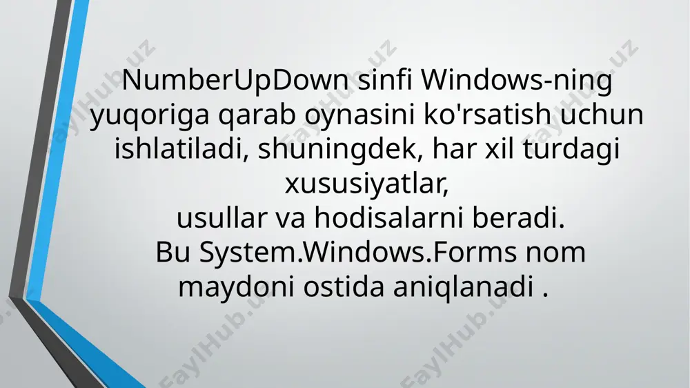 numberupdown komponentasi bilan c# dasturlash - Page 4