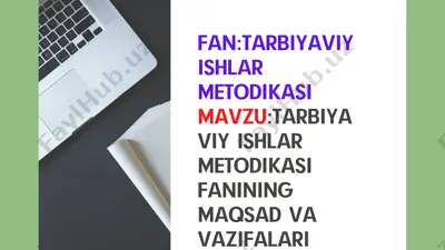 tarbiyaviy ishlar metodikasi — PDF
