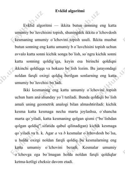 evklid algoritmi — DOC