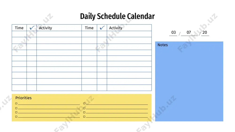 daily schedule calendar - Page 4