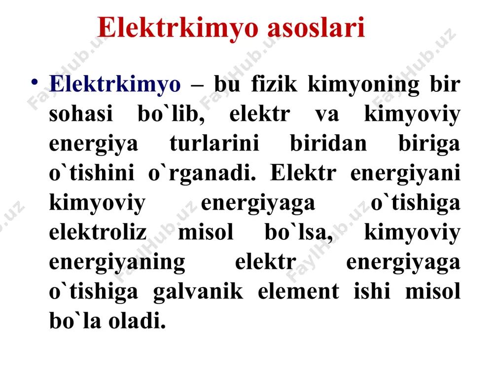 elektrkimyo asoslari. elektro’tkazuvchanlik - Page 5