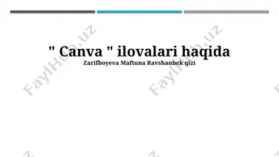 canva ilovalari — PPTX