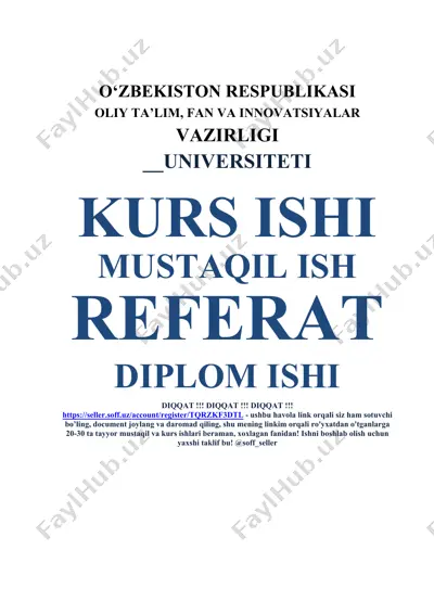 anilin, uning olinishi va fizik-kimyoviy xossalari — DOCX