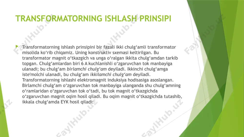 transformatorlarning tuzilishi va ishlash tamoyili - Page 4