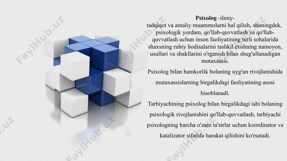 faoliyatda o'zaro hamkorlik qiladi: tarbiyachi va jismoniy tarbiya yoʼriqchisining hamkorlikdagi vazifalari: *jismoniy mashqlarni bajarish *mashqlar bajarish sifatini kuzatish *zaif bolalar bilan individual ish olib borishan iborat. maktabgacha yoshdagi bolalarning ijtimoiy rivojlanishida maktabgacha ta’lim tashkiloti va oilaning o’zaro hamkorligi. hamkorlik ish rejasi hamkorlik ish rejasi — ota-onalar, maktab, mahalla va boshqa tashkilotlar (pedagogik kollej, otmlar, xududiy malaka oshirish institutlari) bilan hamkorlikda amalga oshiriladigan ishlarni oʻz ichiga oladi. mazkur hamkorlik rejasi mtt direktori, kuzatuv kengashi raisi, umumiy oʻrta taʼlim maktabi direktori, mfy raisining imzosi bilan tasdiqlanadi. oila turlari rizouddin ibn faxriddinning "oila" nomli risolasida ko'rsatilgan tinch oilalar notinch oilalar to’liqmas oilalar yuzaki tinch oilalar birinchi turi. tinch oilalar ijtimoiy, madaniy siyosiy . bu turdagi oilaga ota-onalar va bolalar o'rtasida ma'naviy yaqinlik, aqlli va me'yordagi talablar bolaning ijtimoiy munosabati me'yorlarini muvaffaqiyatli o'zlashtirishi xosdir. ikkinchi turi, yuzaki tinch oilalar bolalarga qo'yiladigan talablar bir xilda bo'lmasdan, stixiyali tarzda bolanig imkoniyatlari hisobga olinmaydi ota-onaga nisbatan hurmatsizlik, …