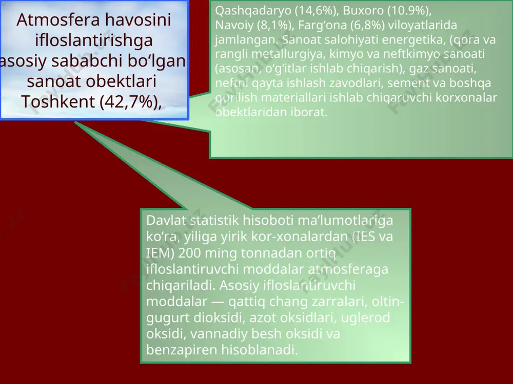 atmosfera havosi ifloslanishi va muhofaza qilish yo‘llari - Page 5