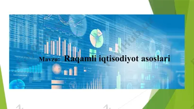 raqamli iqtisodiyot asoslari — PPTX