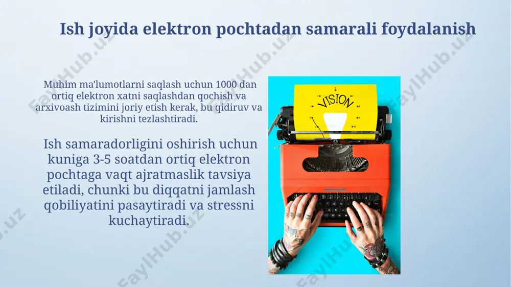 elektron pochta menejmenti va samaradorlik - Page 4