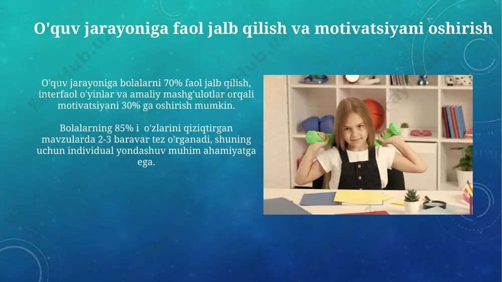 ota-onalar va o'qituvchilarning hamkorligi ota-onalar va o'qituvchilarning muntazam uchrashuvlari (kamida oyiga 2 marta) bolaning rivojlanishini kuzatish va ta'lim jarayonini muvofiqlashtirishda muhim rol o'ynaydi. ota-onalar bilan o'tkaziladigan seminarlar va treninglar (yiliga kamida 3 ta) bolalarni maktabga psixologik va ijtimoiy jihatdan tayyorlash bo'yicha bilimlarni oshiradi. e'tiboringiz uchun rahmat @taqdimot_robot image3.png image4.jpg image5.jpg image6.jpg image7.jpg image8.jpg image9.jpg image10.jpg image11.jpg image12.jpg image13.jpg