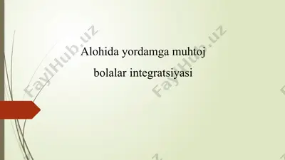 integratsiya haqida ma'lumotlar — PPTX