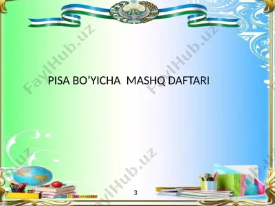 pisa bo’yicha mashq daftari — PPTX