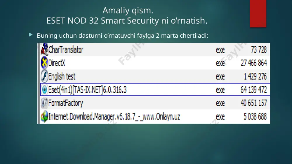 eset nod32 smart security 6 dasturi yordamida ot himoyasini taminlash - Page 4