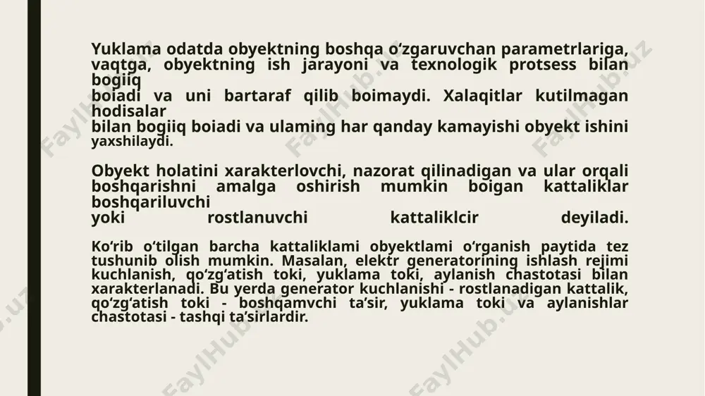 sh;  qishloq xo’jaligi ekinlarini yetishtirishda suv tejovchi sug’orish texnologiyalarini joriy qilishni yanada kengaytirish va davlat tomonidan rag’batlantirib borish, ushbu sohaga xorijiy investitsiyalar va grantlarni jalb qilish;  sug’oriladigan yerlarning meliorativ holatini yaxshilash va barqarorligini ta’minlash, yerlarning unumdorligini oshirishga ko’maklashish, tuproqning sho’rlanish darajasini pasaytirish va oldini olish bo’yicha samarali texnologiyalarni qo’llash;  suv xo’jaligida bozor iqtisodiyoti tamoyillarini, jumladan, suvni yetkazish xarajatlarining bir qismini bosqichma-bosqich suv iste’molchilari tomonidan qoplash tizimini joriy qilish, tushgan mablag’larni suv xo’jaligi ob’ektlarini o’z vaqtida sifatli ta’mirlash-tiklash, raqamli texnologiyalarni joriy qilish hamda samarali boshqarishga yo’naltirish;  suv xo’jaligida davlat-xususiy sheriklik va autsorsingni joriy etish, alohida suv xo’jaligi ob’ektlarini fermer, klaster va boshqa tashkilotlarga foydalanish uchun berish hamda tejalgan mablag’larni suv xo’jaligi ob’ektlarini modernizatsiya qilish va xodimlar mehnatiga haq to’lash va rag’batlantirishga yo’naltirish;  suv xo’jaligi sohasi uchun malakali kadrlarni tayyorlash, xodimlarning malakasini oshirish tizimini takomillashtirish, ta’lim, ilm-fan va ishlab chiqarish sohalari o’rtasidagi o’zaro hamkorlikni rivojlantirish hamda ilm-fan …