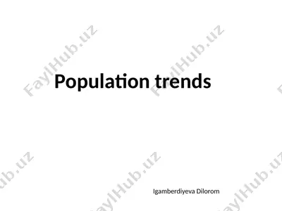 population trends — PPTX