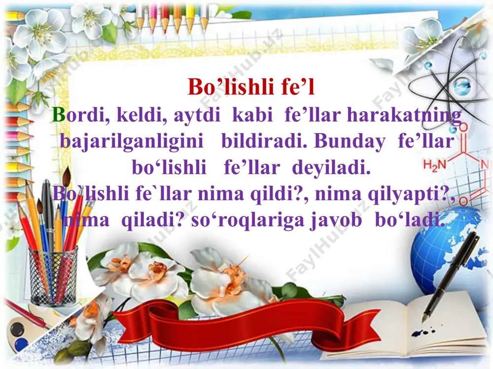 fe'l so'z turkumi dars taqdimoti - Page 4