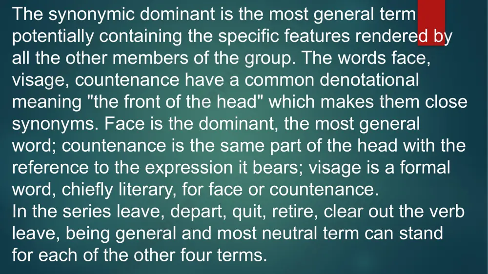 er the difference is in denotational or connotational component synonyms are classified into ideographic and stylistic. ideographic synonyms denote different shades of meaning or different degrees of a given quality. they are nearly identical in one or more denotational meanings and interchangeable at least in some contexts, e.g. beautiful - fine - handsome -pretty beautiful conveys, for instance, the strongest meaning; it marks the possession of that quality in its fullest extent, while the other terms denote the possession of it in part only. fineness, handsomeness and prettiness are to beauty as parts to a whole. in the synonymic group choose, select, opt, elect, pick the word choose has the most general meaning, the others are characterised by differences clearly statable: select implies a wide choice of possibilities (select a christmas present for a child), opt implies an alternative (either this, or that as in fewer students are opting for …