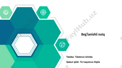 bog'lanishli nutq — PPTX